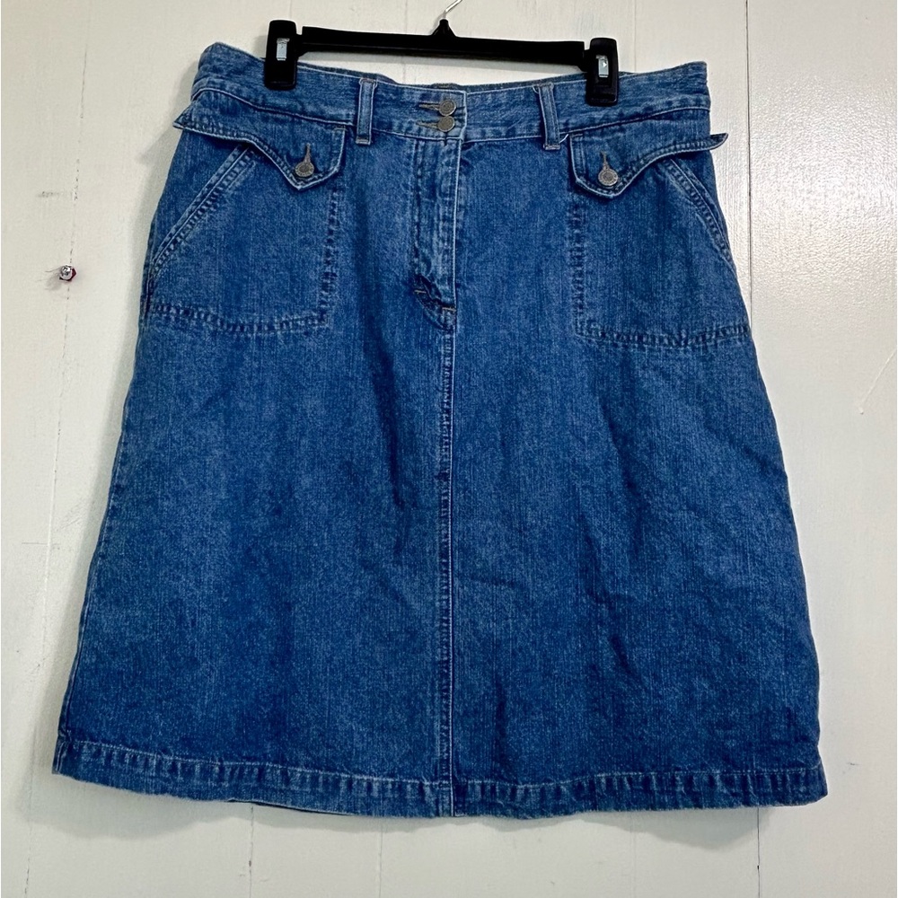 Christopher & Banks Blue Denim Mini Skirt